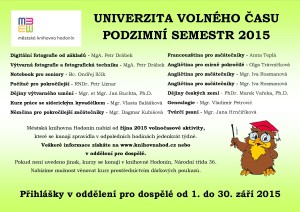 UVČ - PODZIMNÍ SEM 2015